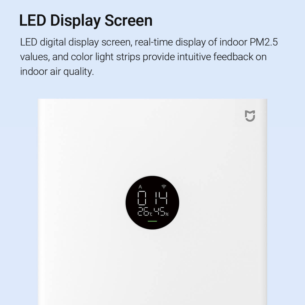 Máy Lọc Không Khí Thông Minh Xiaomi Youpin Mijia 120m³/h 99.99% Có Màn Hình led Hiển Thị