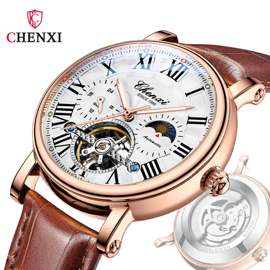 Đồng Hồ Nam Dây Da Chống Thấm Nước Chexi 8873