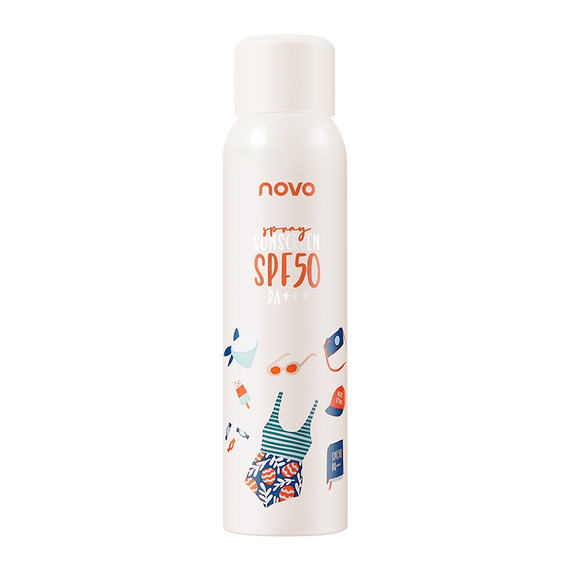 NOVO Sunscreen Spray 120ml 3 trong 1 chống nắng cách ly làm trắng da