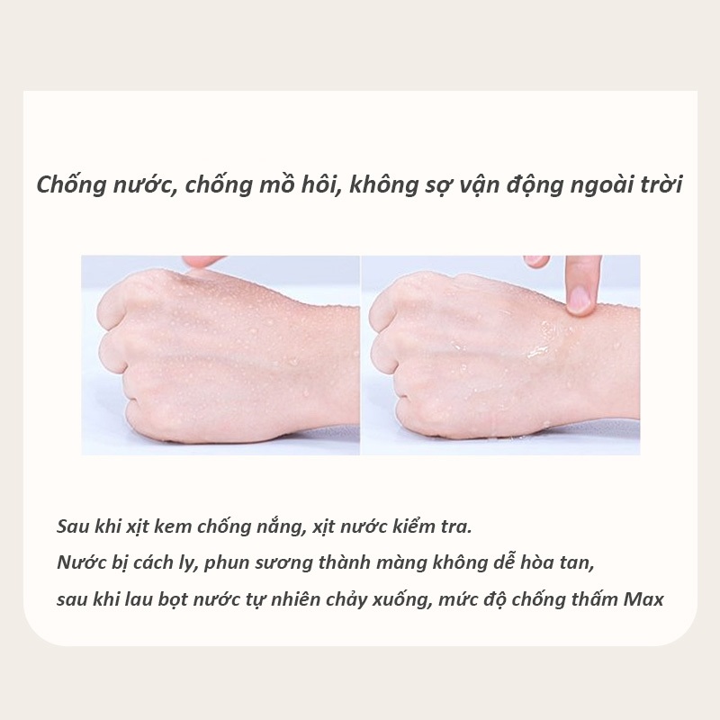 NOVO Sunscreen Spray 120ml 3 trong 1 chống nắng cách ly làm trắng da