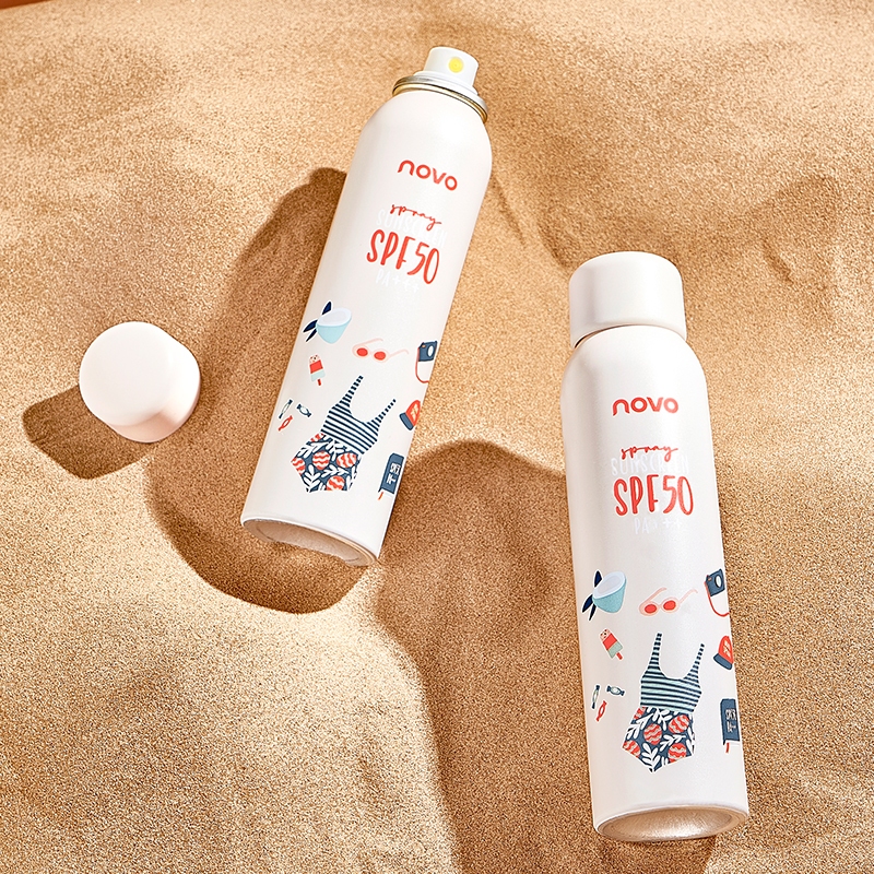 NOVO Sunscreen Spray 120ml 3 trong 1 chống nắng cách ly làm trắng da