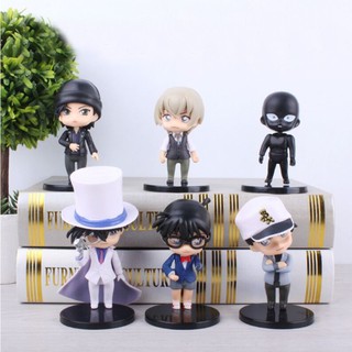 Set 6 mô hình nhân vật phim thám tử conan 9cm dễ thương