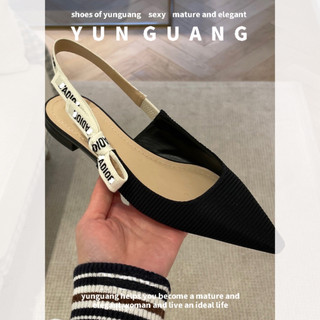 Sandal Mũi Nhọn Hở Ngón Đính Nơ Phong Cách Âu Mỹ Mới Cho Nữ