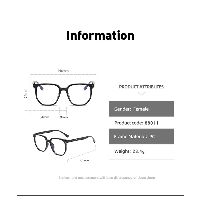 Roza Kính Mát Gọng pc Chống Ánh Sáng Xanh Thời Trang unisex ae1613