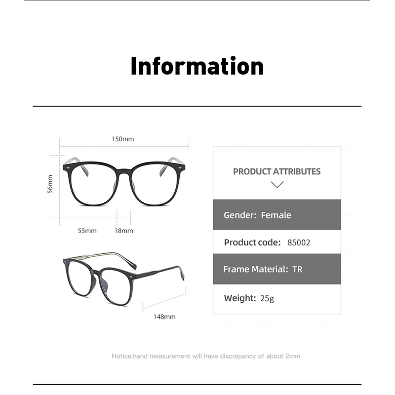 Roza Kính Mát Gọng tr Tròng Chống Ánh Sáng Xanh Thời Trang unisex ae1614