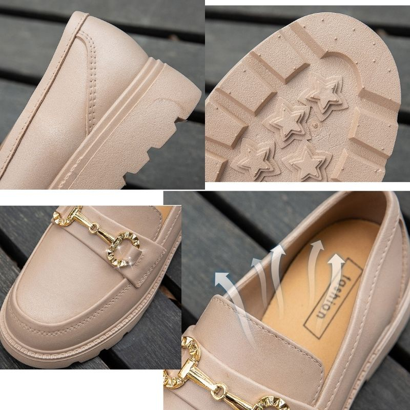 Giày Lười Đế Dày Thoáng Khí Thoải Mái Thời Trang Hàn Quốc Cho Nữ