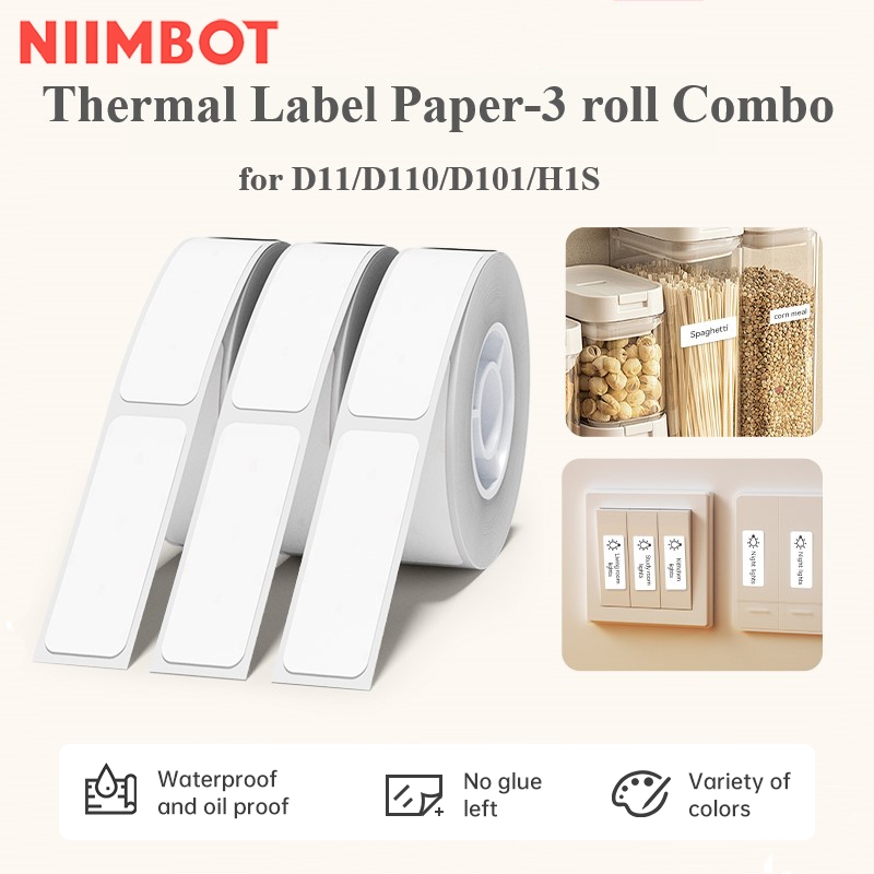 Niimbot D11/D110 Nhãn in Tên Nhãn dán nhãn trắng không thấm nước tự dính