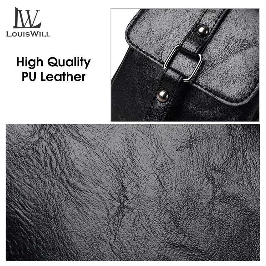 Louiswill Túi Đeo Chéo Da pu Hình Vuông mini Phong Cách vintage Sang Trọng Cho Nữ