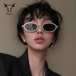 Kính mát hình oval đính đá cao cấp thời trang cho nữ