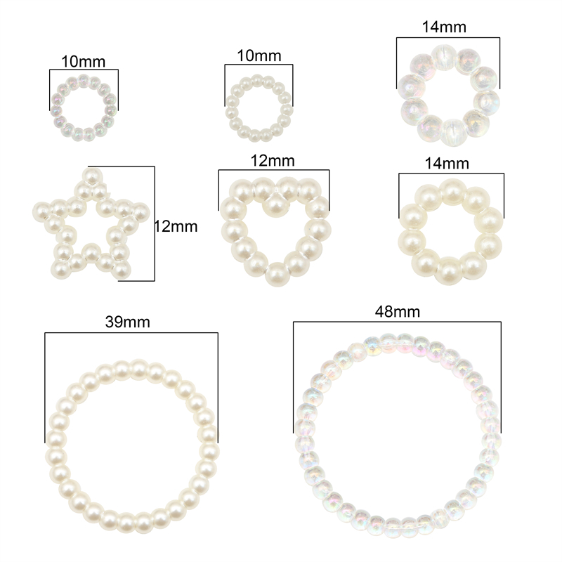 Set 10-300 Hạt Ngọc Trai acrylic Dùng Làm Trang Sức diy