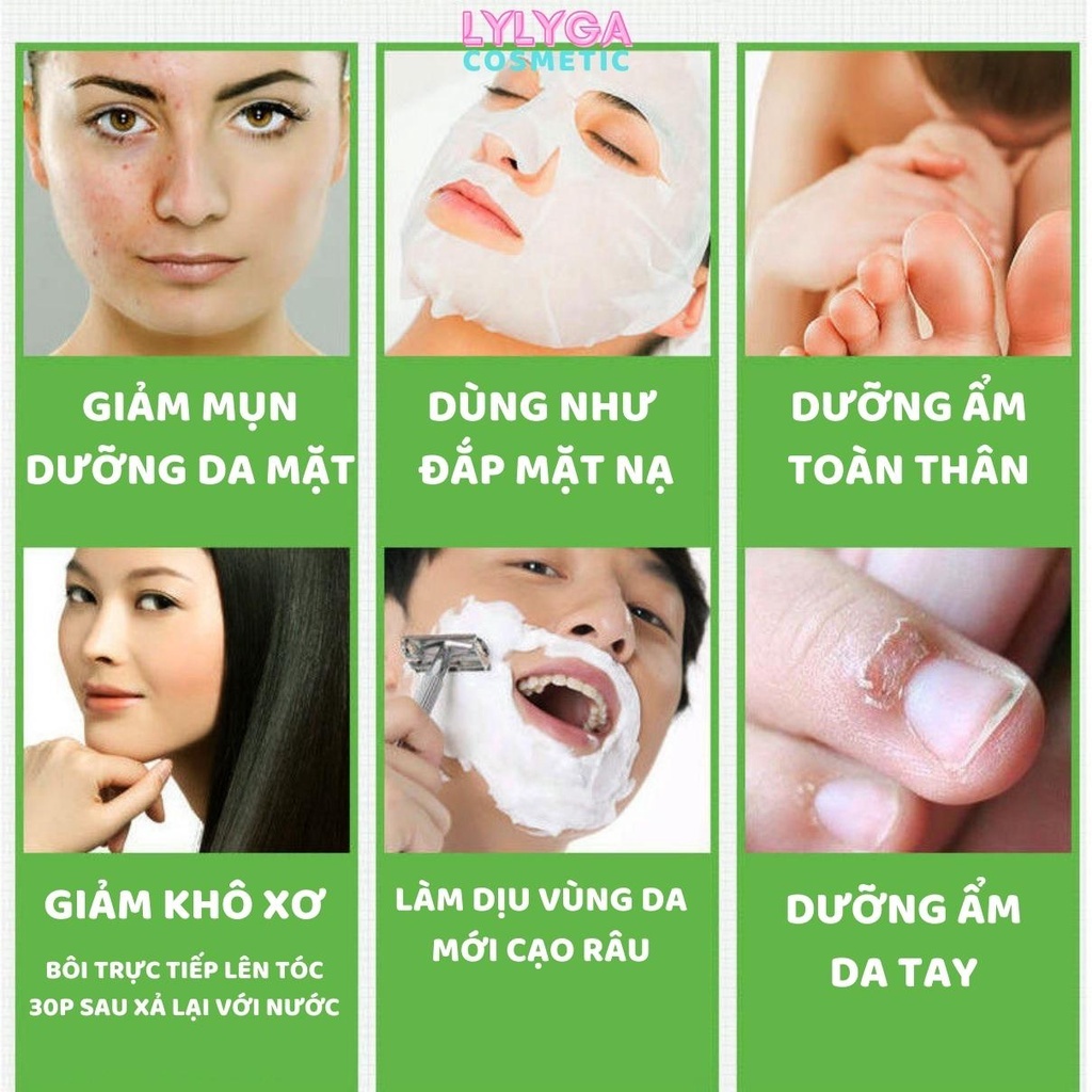 Gel lô Hội 98%dưỡng ẩm và làm mềm da  cháy nắng tẩy tế bào chết da bầm tím da mặt