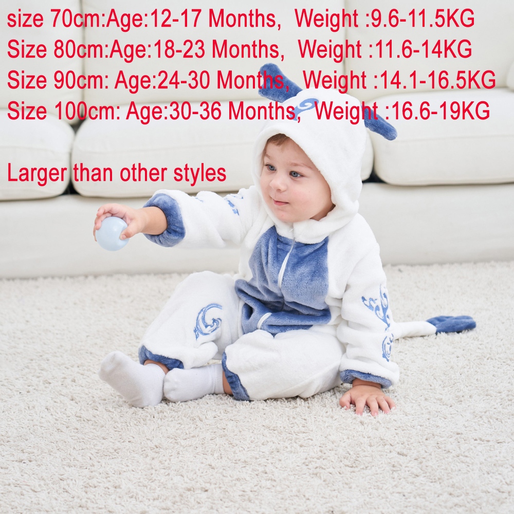 Áo Liền Quần Hình Khủng Long Dễ Thương Cho Bé