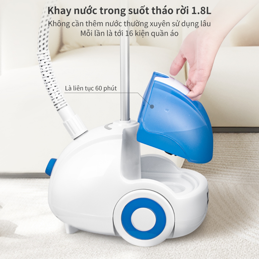 Bàn ủi Simplus hơi nước sử dụng đứng 1800W ủi treo và ủi phẳng 2 trong 1- GTJH014/002