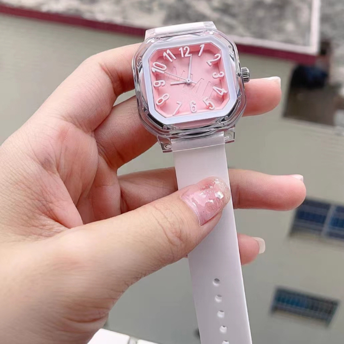 Đồng Hồ Đeo Tay Mặt Vuông Dây silicone Phát Quang Phong Cách Âu Mỹ Thời Trang Cho Nam Và Nữ