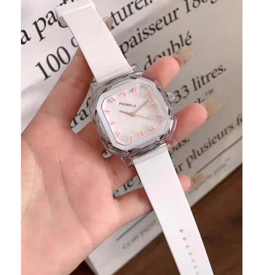 Đồng Hồ Đeo Tay Mặt Vuông Dây silicone Phát Quang Phong Cách Âu Mỹ Thời Trang Cho Nam Và Nữ