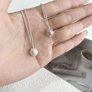 Vòng cổ mạ bạc 925 đính ngọc trai tự nhiên