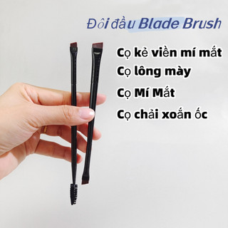 Cọ kẻ mắt hai đầu siêu cọ lông mày cọ mí mắt mịn chất lượng cao