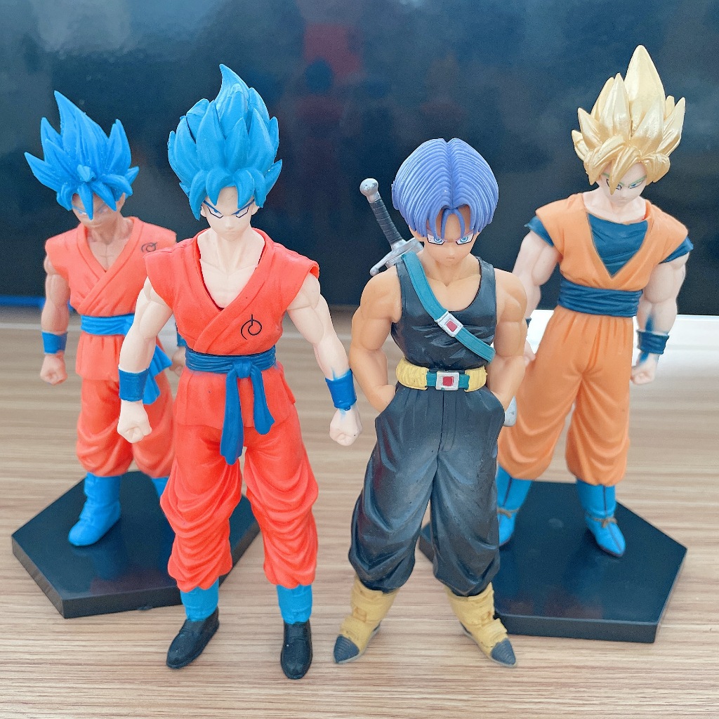 Mô Hình Đồ Chơi Nhân Vật super saiyan goku vegeta Friendza videl 4 Kiểu Dáng 15cm