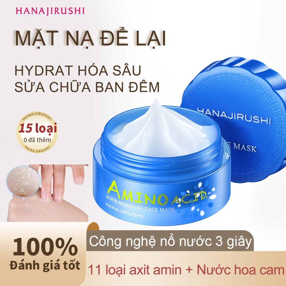 Mặt nạ ngủ dưỡng da HANAJIRUSHI chứa Amino Acid 80g