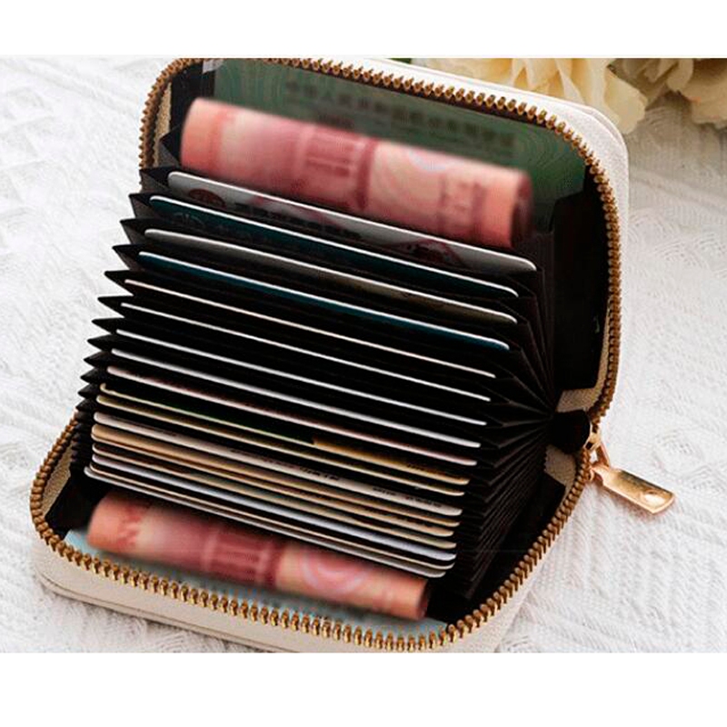 Ví Da pu Nhỏ Đựng Thẻ Với 9 Ngăn Đựng Thẻ Kiểu Hoạt Hình Dễ Thương Cho Nữ