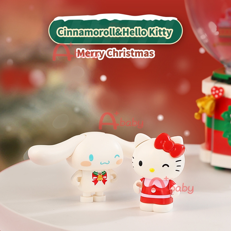 Keeppley Sanrio Building Block Christmas Hộp Nhạc Khối Xây Dựng Hình sanrio Christmas Quà Giáng Sinh