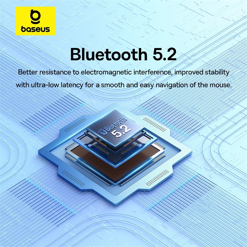 Baseus Chuột không dây gen 2 f02 bluetooth 2.4g 4000Dpi Có Nút Có Thể Tùy Chỉnh Cho pc macbook tablet laptop