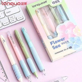 Languo set 4 Bút Mực gel Ngòi 0.5mm Màu Đen Cho Học Sinh