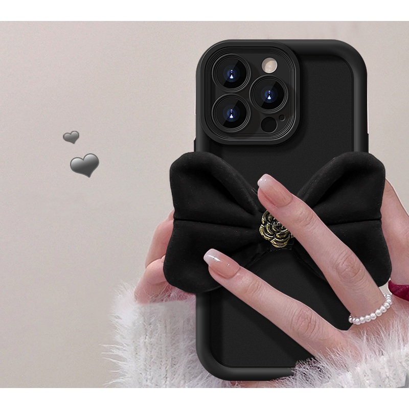 Ôp Điện Thoại Dẻo Họa Tiết Nơ Đỏ turbo Cho xiaomi mi 13t poco x5 redmi 10c 9t a1 a2 10a note 12 11 10 pro 9c Ốp