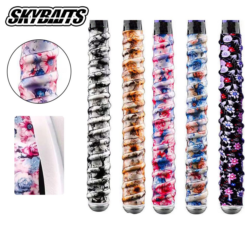 Skybaits 1pc quấn cần câu 150mm hút mồ hôi chống trượt nhiều màu sắc thoáng khí cho cần câu/vợt cầu lông