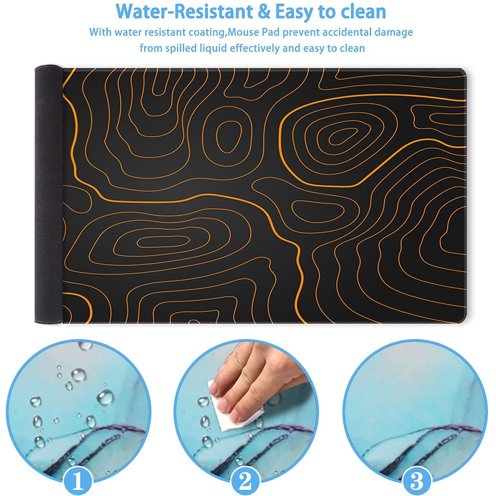 Đen Tấm Lót Chuột Và Bàn Phím Chơi game Hình Chiếc Lá Cỡ Lớn