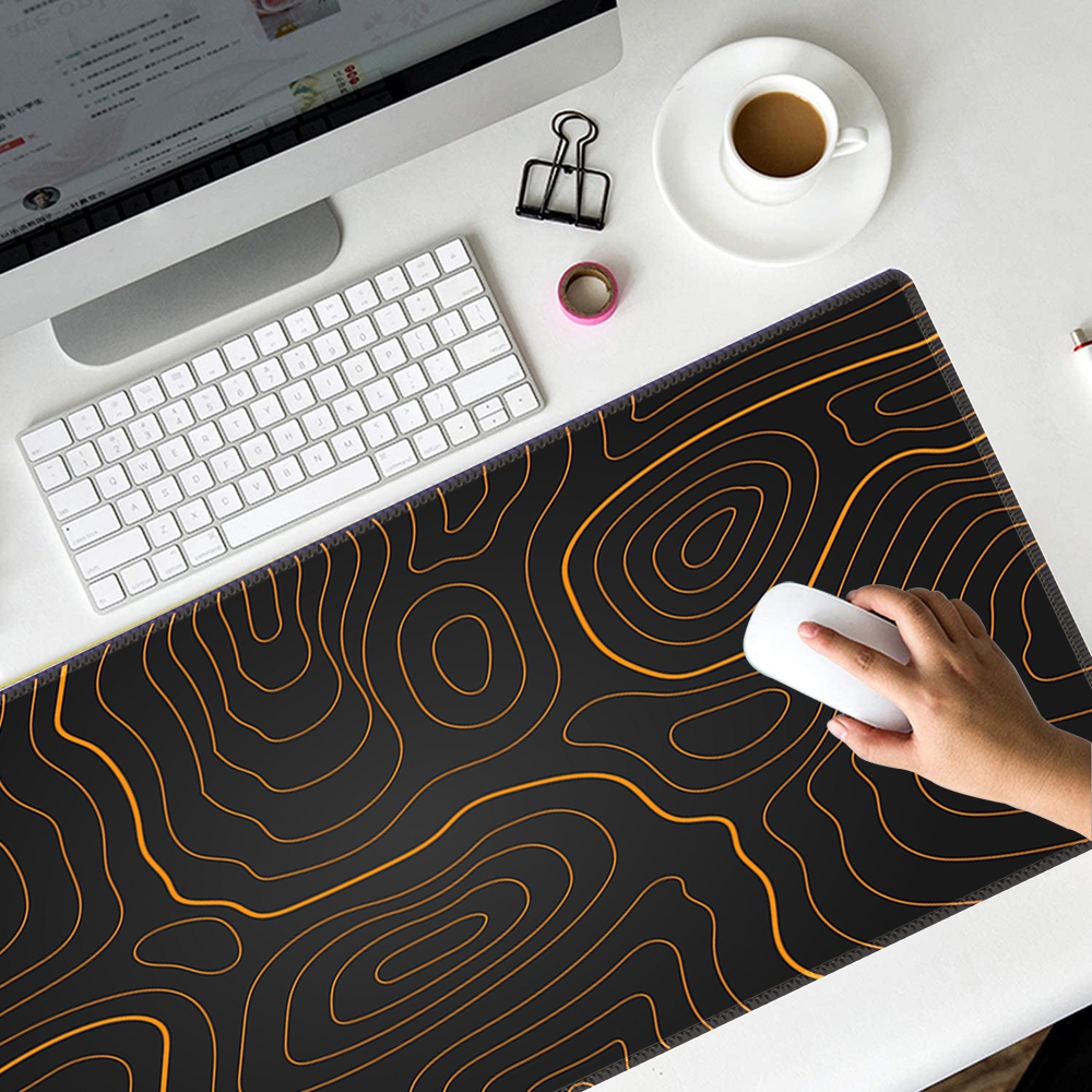 Đen Tấm Lót Chuột Và Bàn Phím Chơi game Hình Chiếc Lá Cỡ Lớn