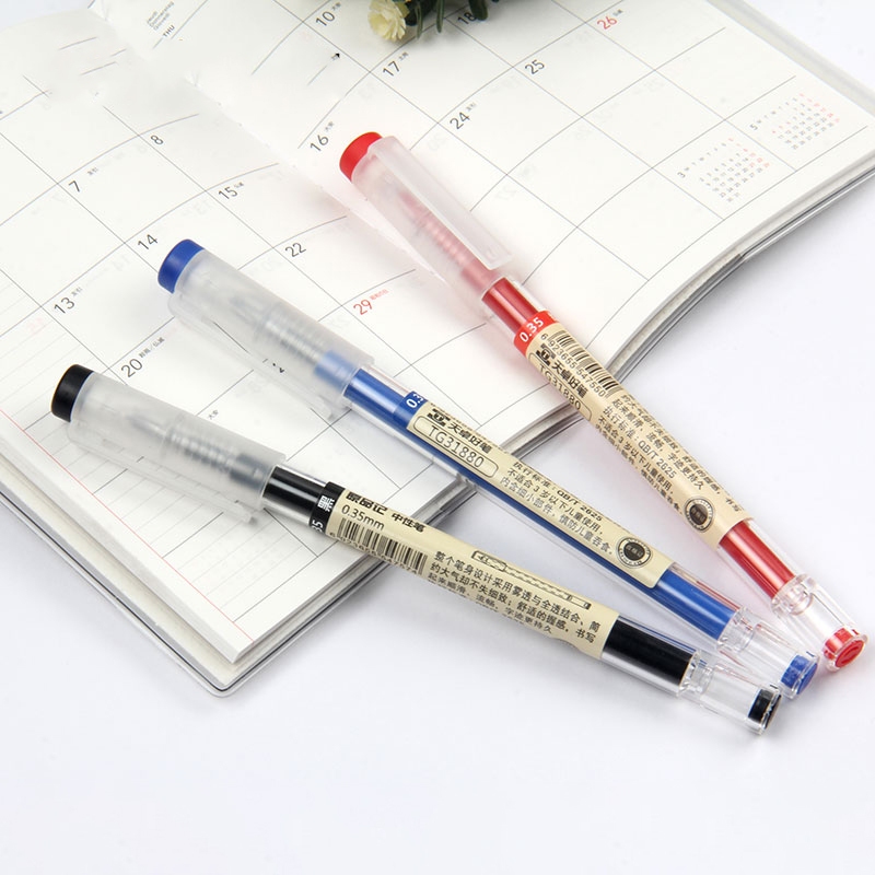 Letit | Bút Mực Gel Ngòi 0.35mm 0.5mm Mực Đen / Đỏ / Xanh Dương Cho Học Sinh