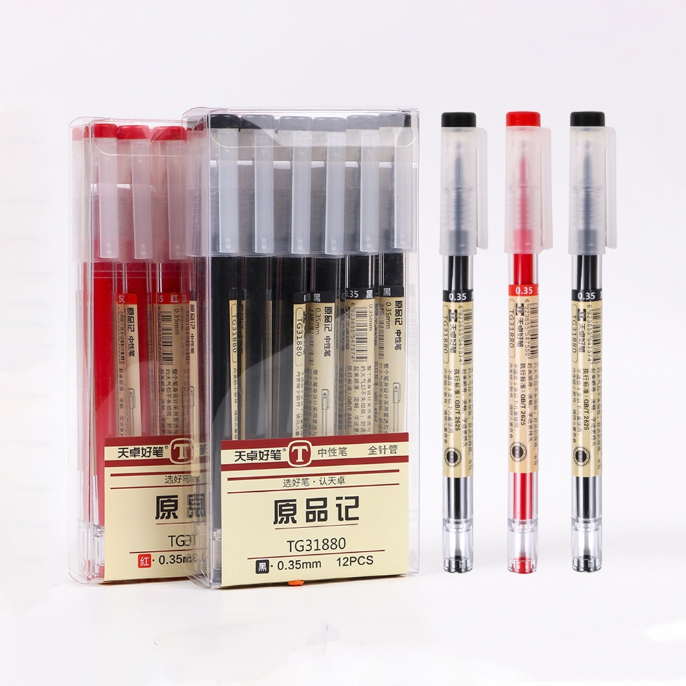 Letit | Bút Mực Gel Ngòi 0.35mm 0.5mm Mực Đen / Đỏ / Xanh Dương Cho Học Sinh