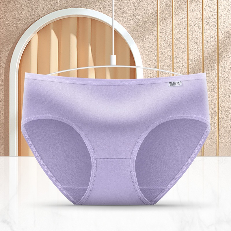 Quần Lót Lưng Vừa Màu Trơn Dễ Thương Quyến Rũ Cho Nữ