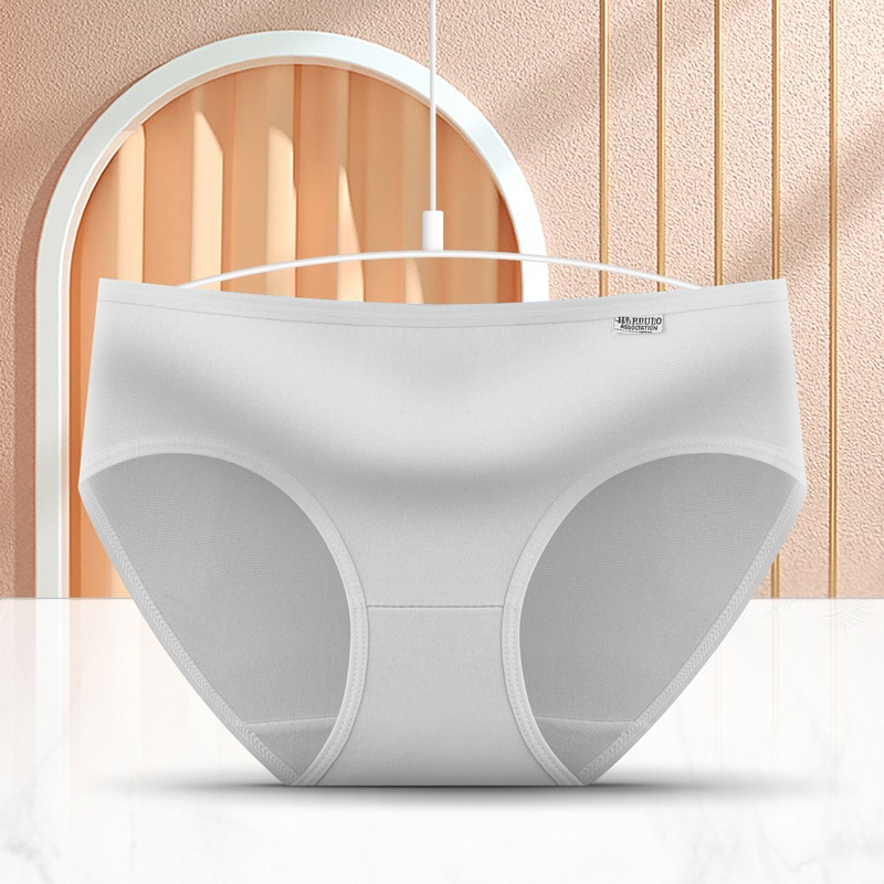Quần Lót Lưng Vừa Màu Trơn Dễ Thương Quyến Rũ Cho Nữ