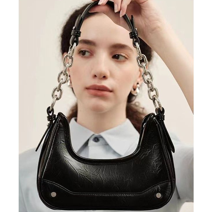 SINGING túi kẹp nách túi xách nữ 2023 new Phong Cách Hàn Quốc Da Pu Trơn L91TKTE