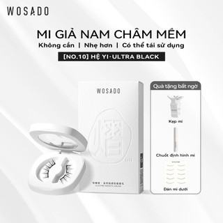 WOSADO MI GIẢ TỪ TÍNH MỀM No.10 ULTRA BLACK - CỰC DẠ ĐEN  Lông mi giả từ tính an toàn, tái sử dụng, chất lượng cao, chuyên nghiệp, chất liệu DuPont, được cấp bằng sáng chế Mi dày Anime tiểu quỷ Trang điệm đậm và trang điểm tinh tế