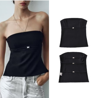 Áo ống QUNZ 0111 màu đen giải trí sexy