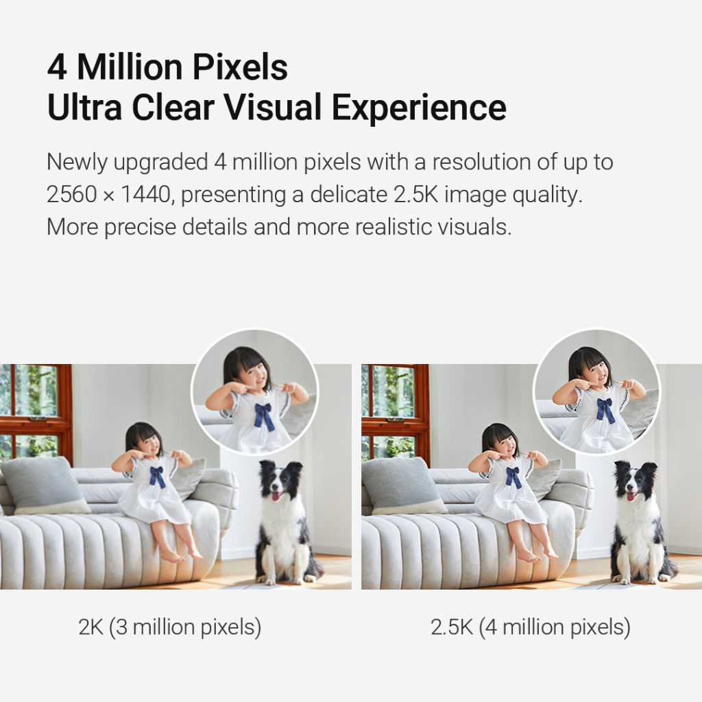 Camera Thông Minh Xiaomi Youpin 2K Yuntai Phiên Bản 4 Triệu Pixels 360 Siêu Nhẹ Có Thể Tháo Rời Hệ Thống An Ninh Gia Đình