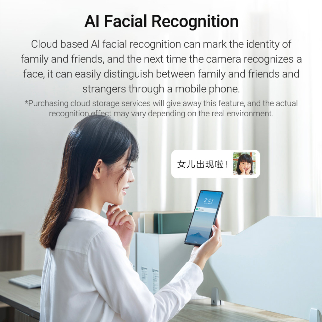 Camera Thông Minh Xiaomi Youpin 2K Yuntai Phiên Bản 4 Triệu Pixels 360 Siêu Nhẹ Có Thể Tháo Rời Hệ Thống An Ninh Gia Đình