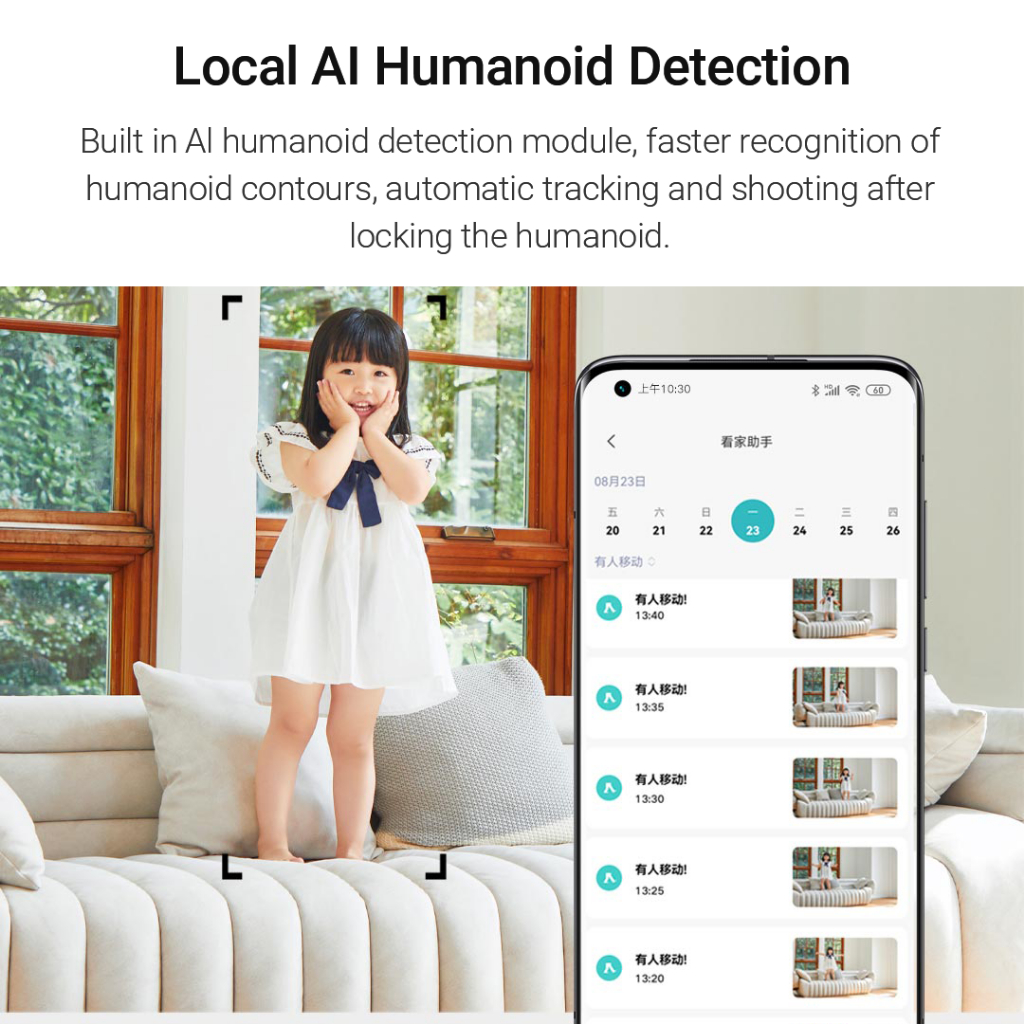 Camera Thông Minh Xiaomi Youpin 2K Yuntai Phiên Bản 4 Triệu Pixels 360 Siêu Nhẹ Có Thể Tháo Rời Hệ Thống An Ninh Gia Đình