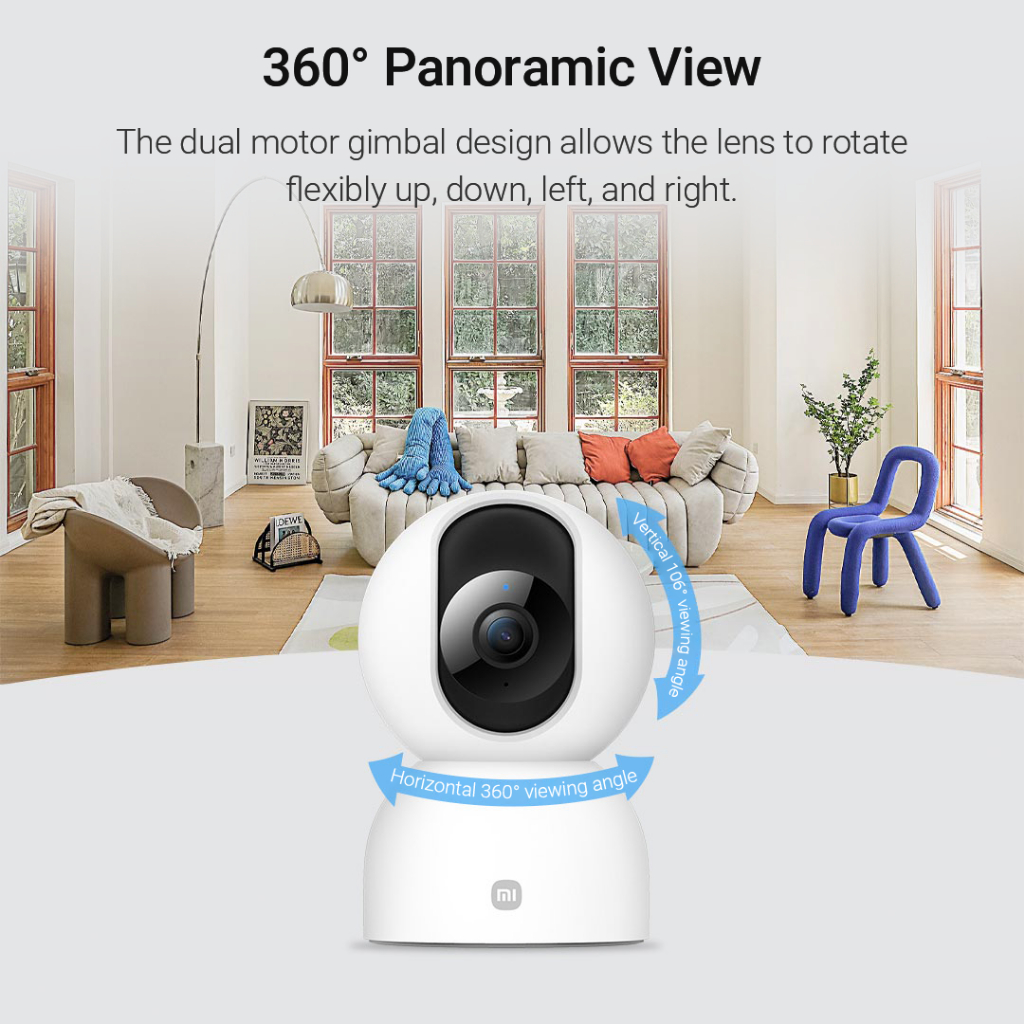 Camera Thông Minh Xiaomi Youpin 2K Yuntai Phiên Bản 4 Triệu Pixels 360 Siêu Nhẹ Có Thể Tháo Rời Hệ Thống An Ninh Gia Đình