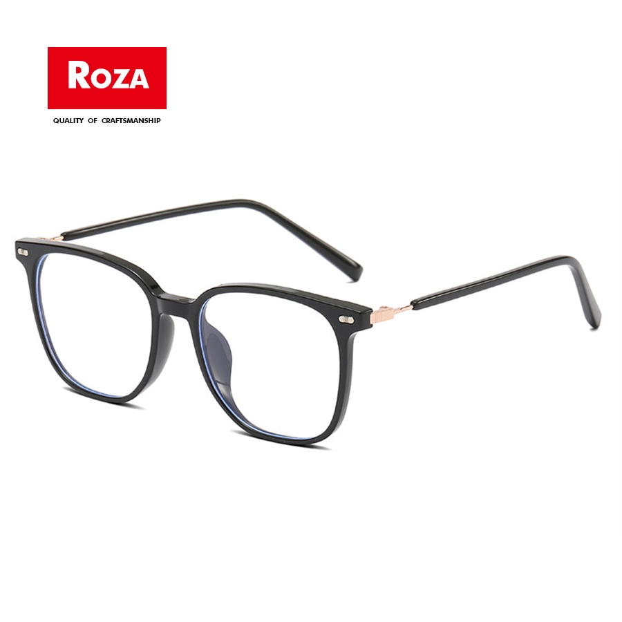 Roza Kính Mắt Gọng Đa Giác Chống Ánh Sáng Xanh Thời Trang unisex ae1617