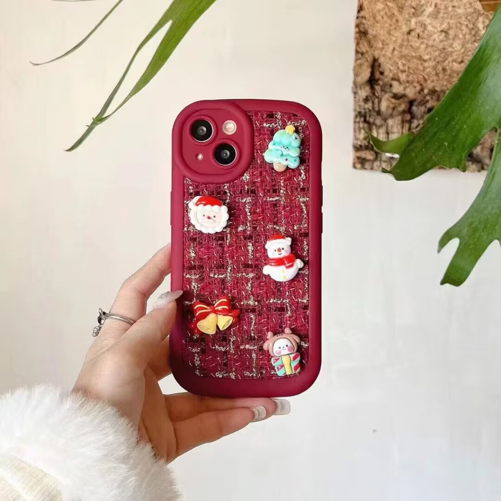 Ốp Điện Thoại silicone Mềm Chống Sốc In Hình Giáng Sinh Cho iphone 15 14 13 11 pro xs max xr x