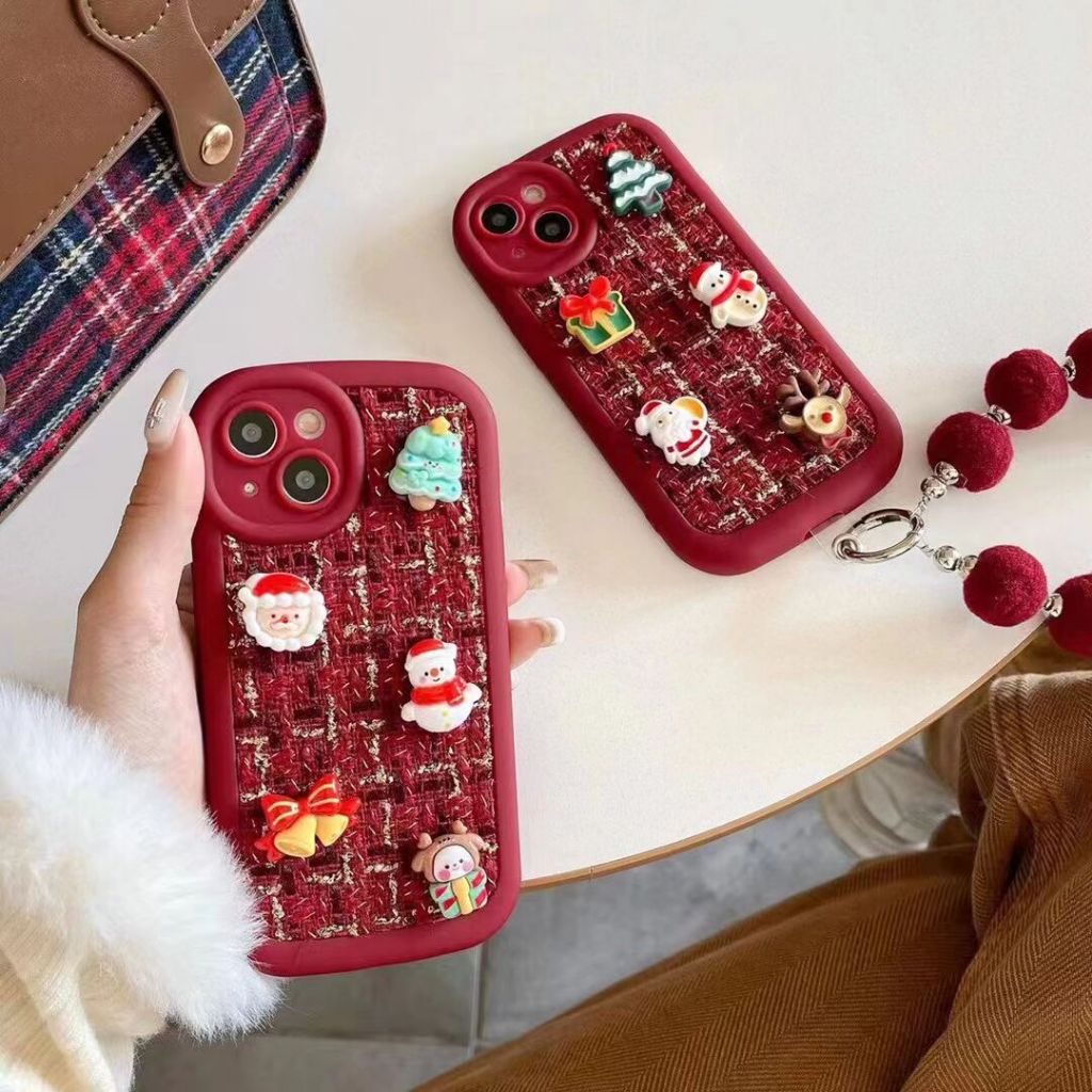 Ốp Điện Thoại silicone Mềm Chống Sốc In Hình Giáng Sinh Cho iphone 15 14 13 11 pro xs max xr x