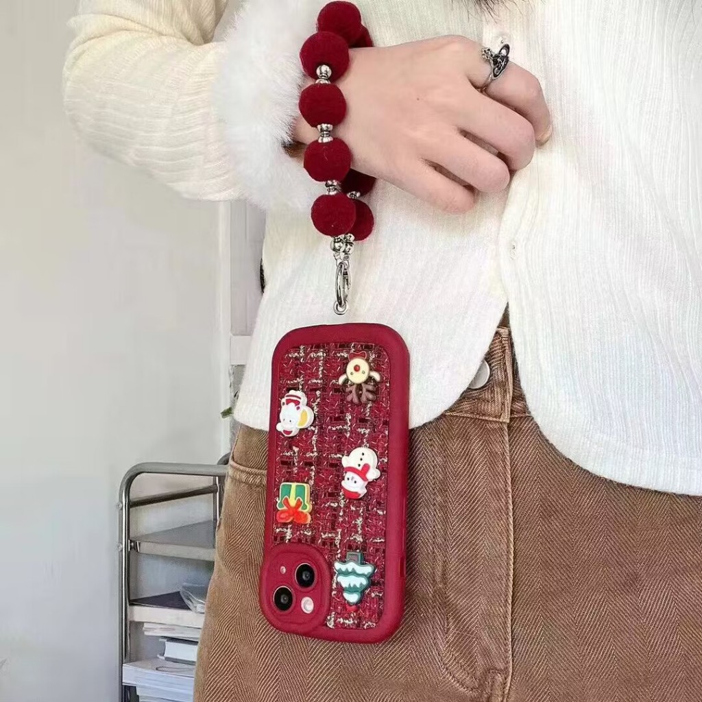 Ốp Điện Thoại silicone Mềm Chống Sốc In Hình Giáng Sinh Cho iphone 15 14 13 11 pro xs max xr x