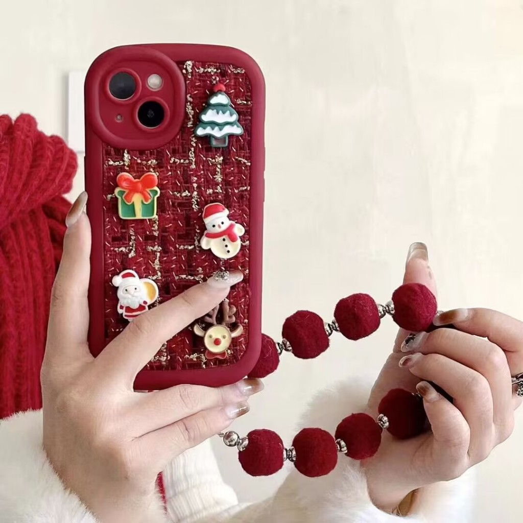 Ốp Điện Thoại silicone Mềm Chống Sốc In Hình Giáng Sinh Cho iphone 15 14 13 11 pro xs max xr x