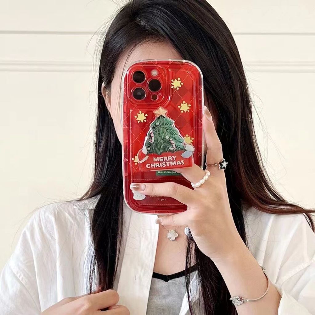 Ốp Điện Thoại Tpu Dẻo Chống Sốc In Hình Giáng Sinh Đáng Yêu Cho iphone 15 14 13 11 pro max