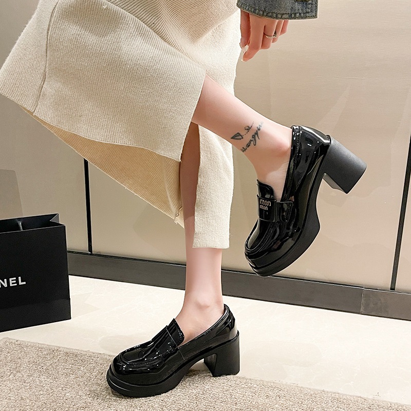 🔥Có Hàng Sẵn🔥Giày Cao Gót Mũi Vuông Phong Cách Thời Trang Anh Quốc Mới 2023