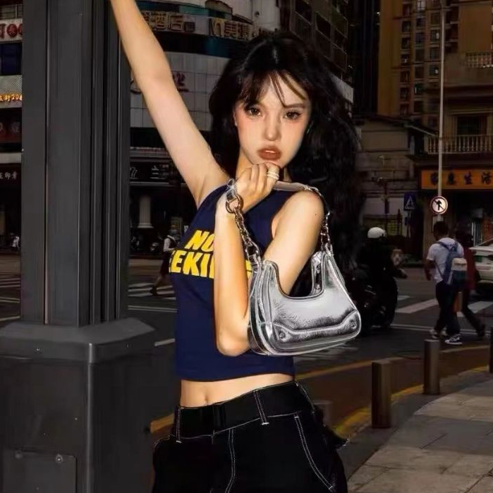 SINGING túi kẹp nách túi xách nữ 2023 new Phong Cách Hàn Quốc Da Pu Trơn L91TKTE